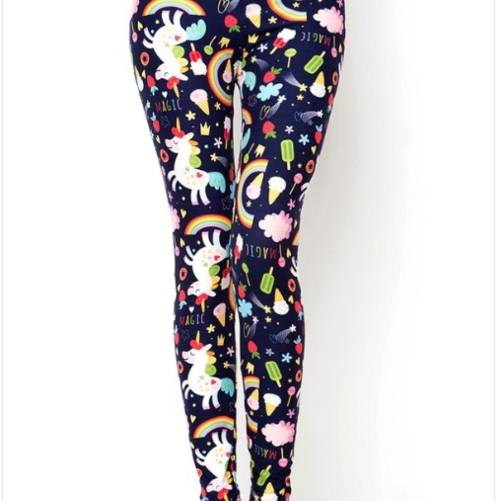 3/$25 Unicorn Plus Size Leggings NWT XPlus XL - 4X